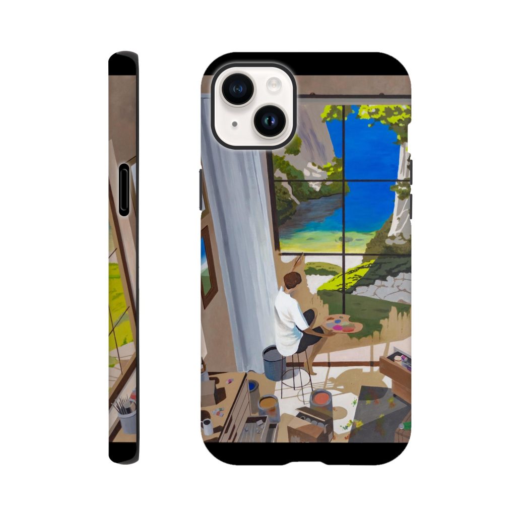 Coque résistante iPhone Fenêtres de l’âme, protection artistique et anti-choc pour smartphone