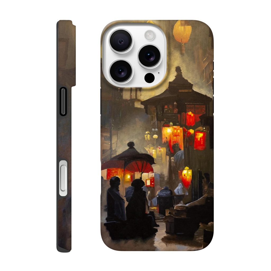 Coque résistante iPhone Ruelle de lumières, protection artistique et anti-choc pour smartphone