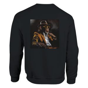 Sweat ras du cou L'homme ou la bête par Sev, design artistique symbolique et contrasté