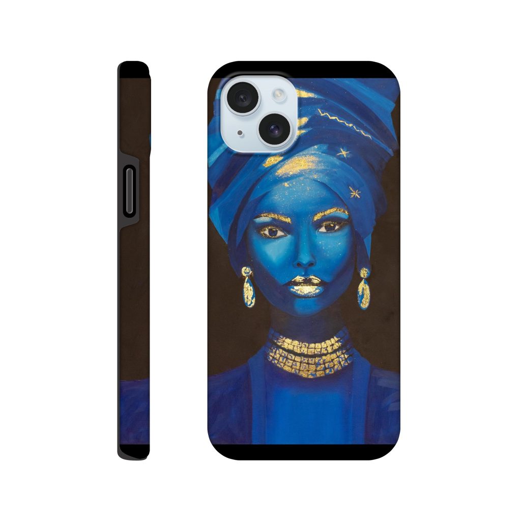 Coque résistante iPhone Souveraine des sables, protection artistique et anti-choc pour smartphone