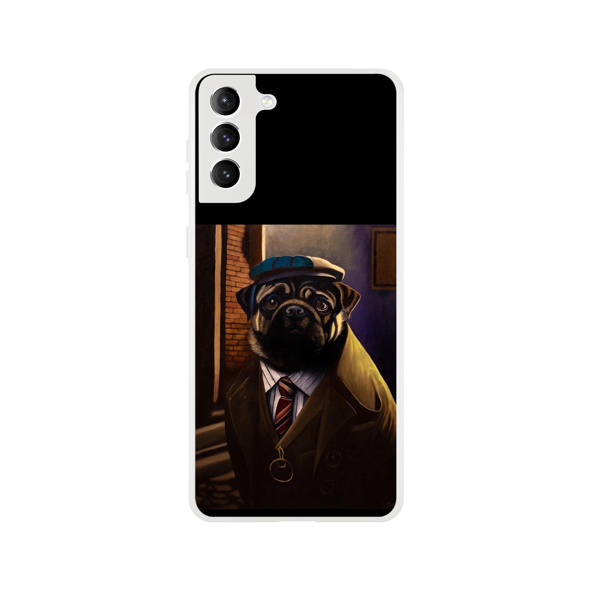 Coque Flexible Samsung Perdu dans la ville – coque transparente artistique inspirée du tableau urbain de Sev