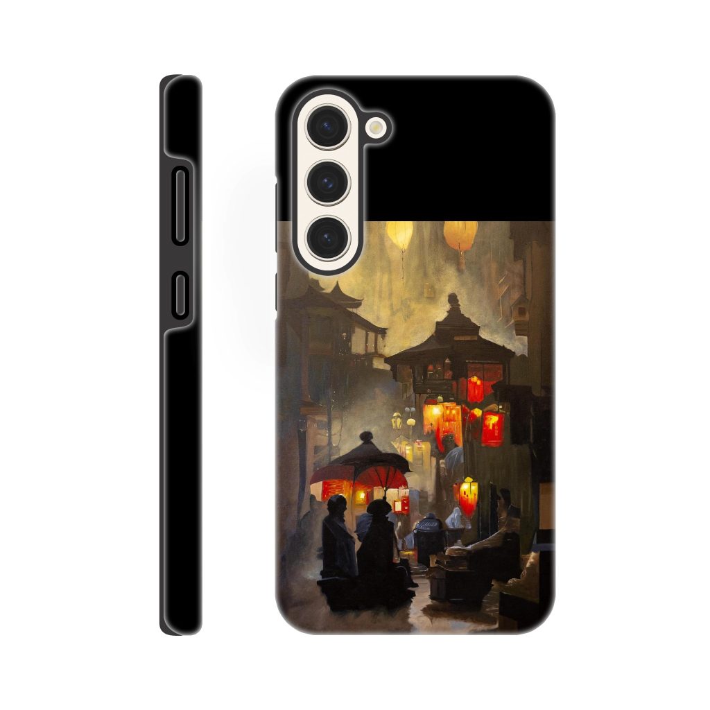 Coque résistante Samsung Ruelle de lumières – design urbain artistique signé Sev