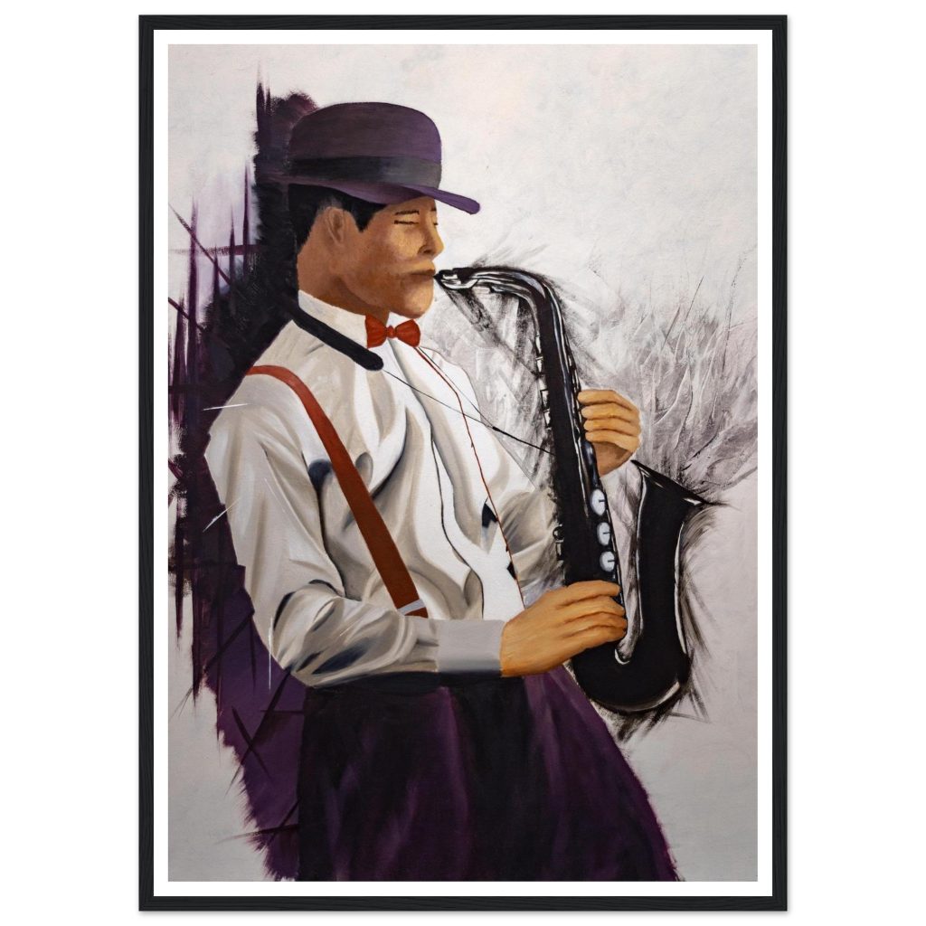 Poster encadré Éclats de Musique en papier semi-brillant