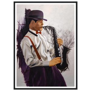 Poster encadré Éclats de Musique en papier semi-brillant