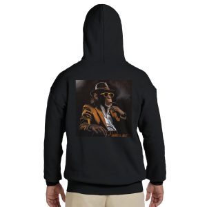 Sweat à capuche unisexe L'homme ou la bête – design artistique signé Sev