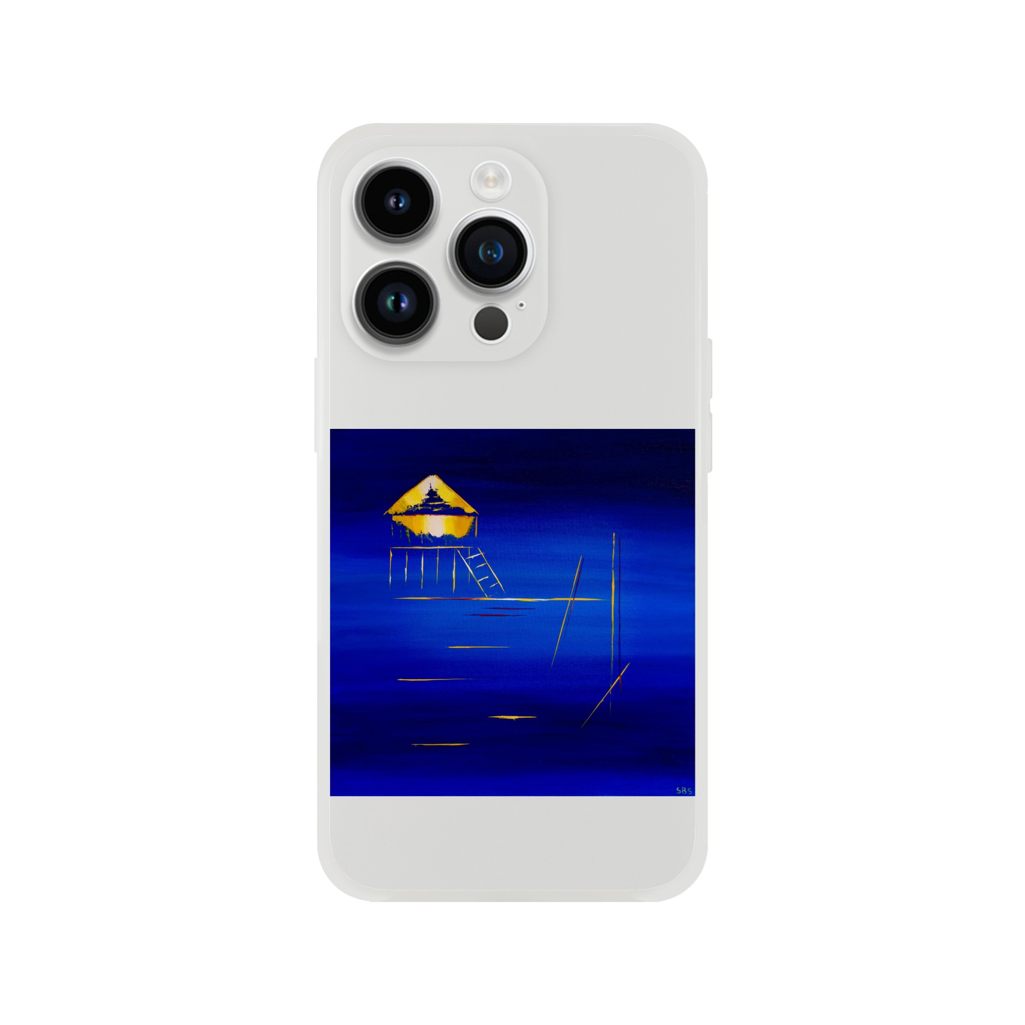 Coque flexible iPhone Cabane Tchanquée – Minimalisme Atlantique, protection artistique pour smartphone