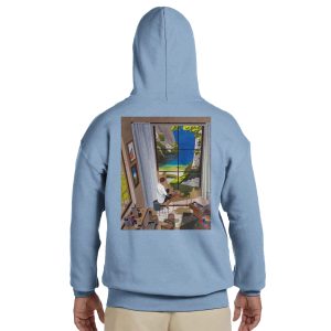 Sweat à capuche unisexe Fenêtres de l'âme – design artistique signé Sev