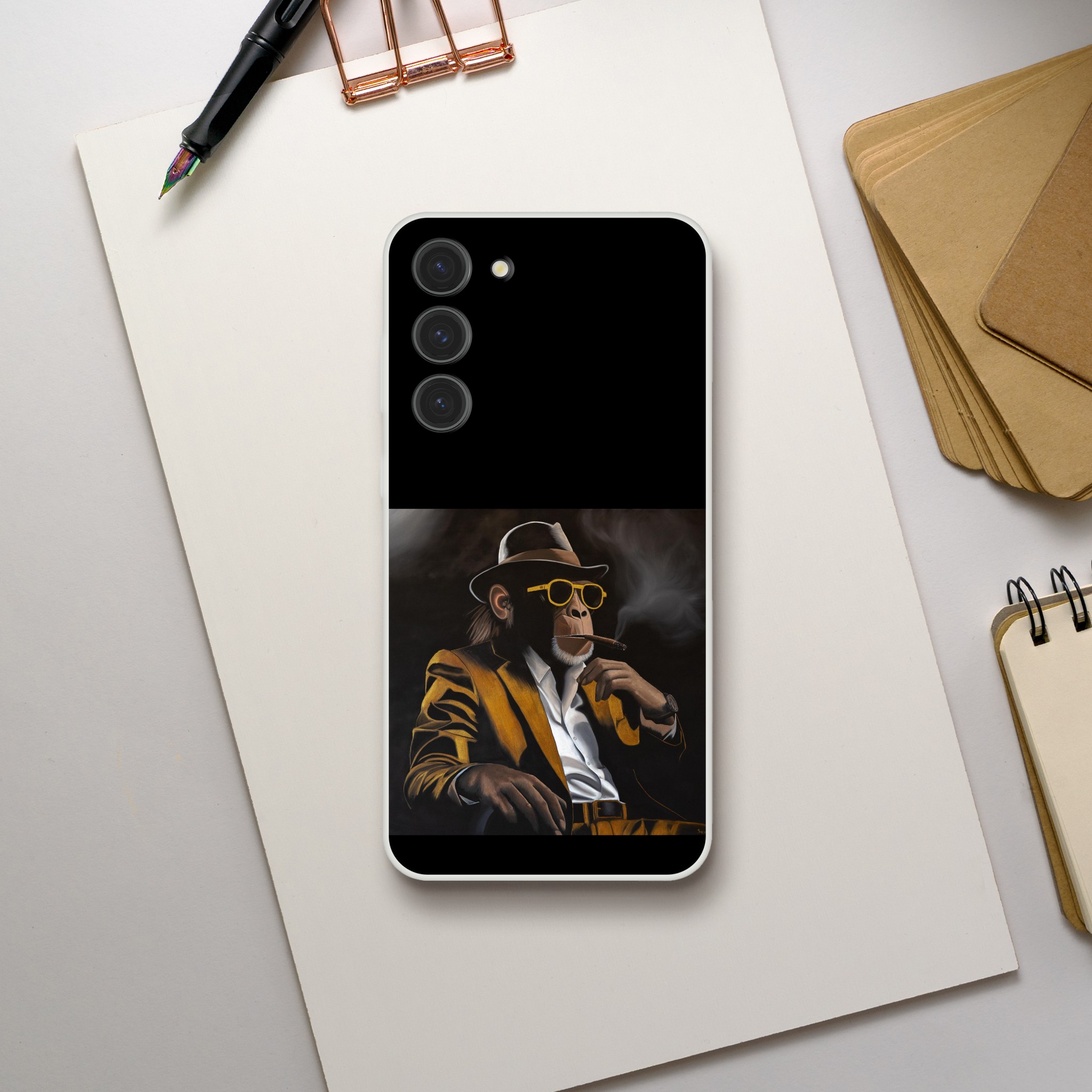 Coque Flexible Samsung L'homme ou la bête – coque artistique transparente inspirée d’une œuvre symbolique de Sev