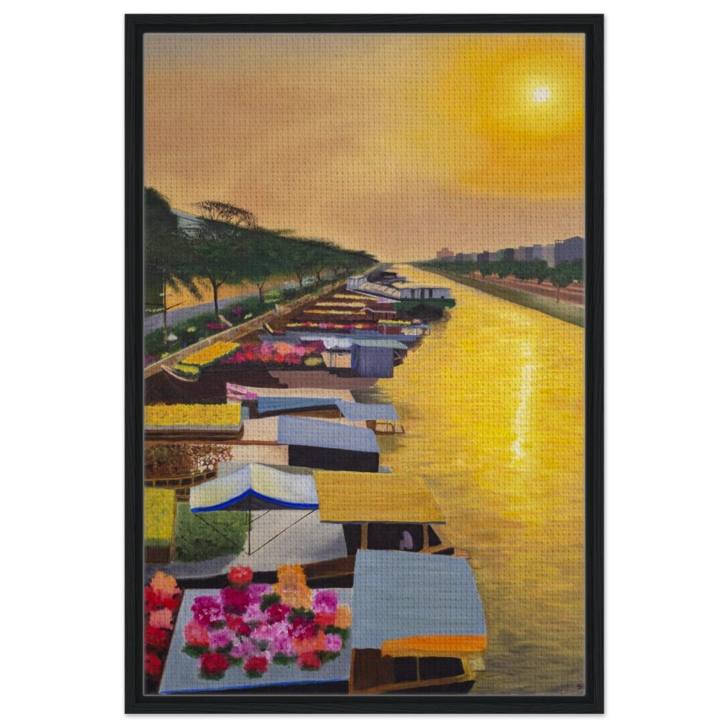 Framed canvas | Awakening on the floating market