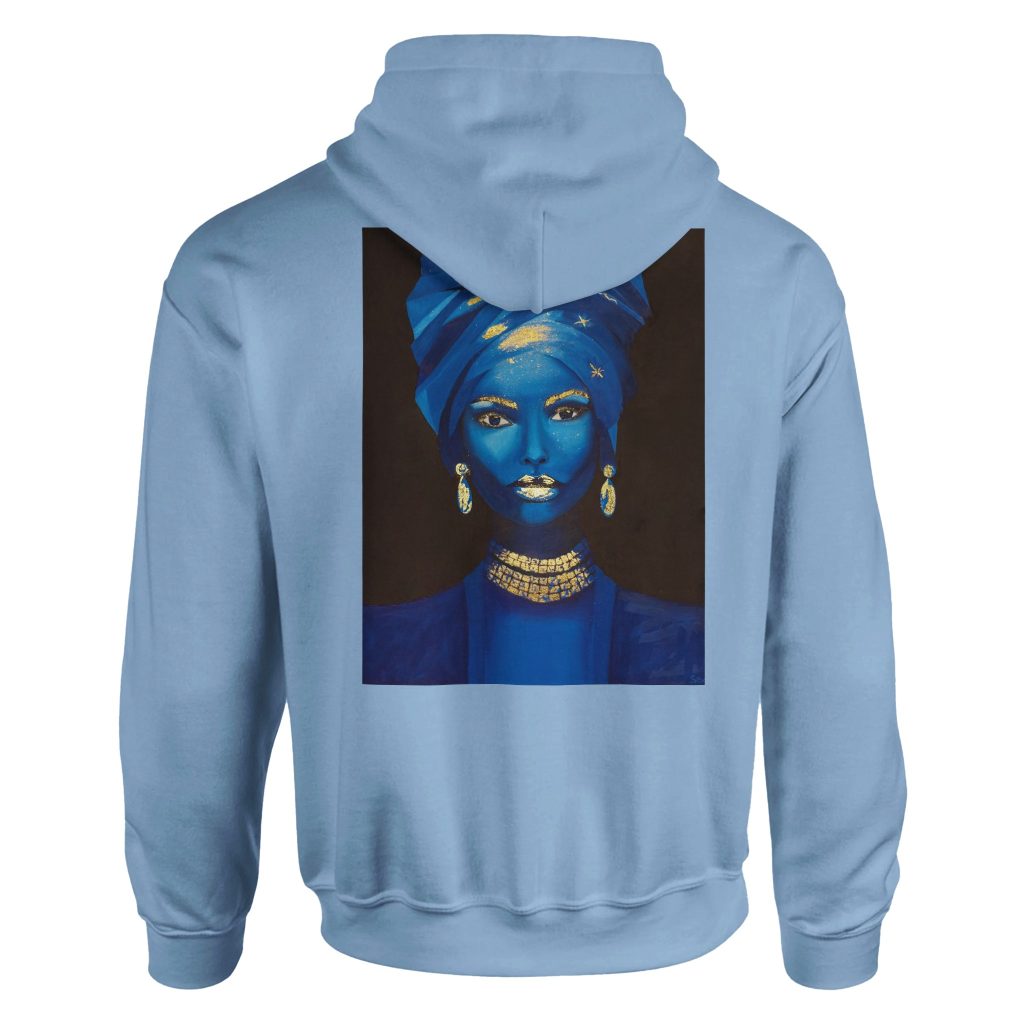 Sweat à capuche unisexe Souveraine des sables – design artistique minimaliste signé Sev