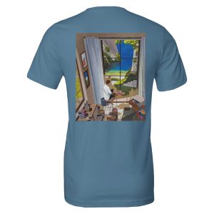 T-shirt unisexe Fenêtres de l'âme par Sev, motif artistique représentant des fenêtres et des émotions humaines