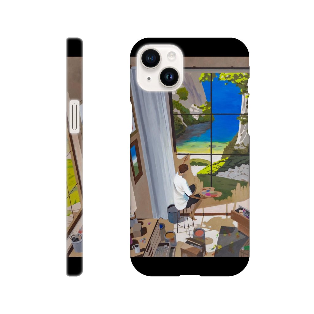 Coque Slim iPhone Fenêtres de l'âme, coque fine et artistique inspirée d’une œuvre d’art contemporain