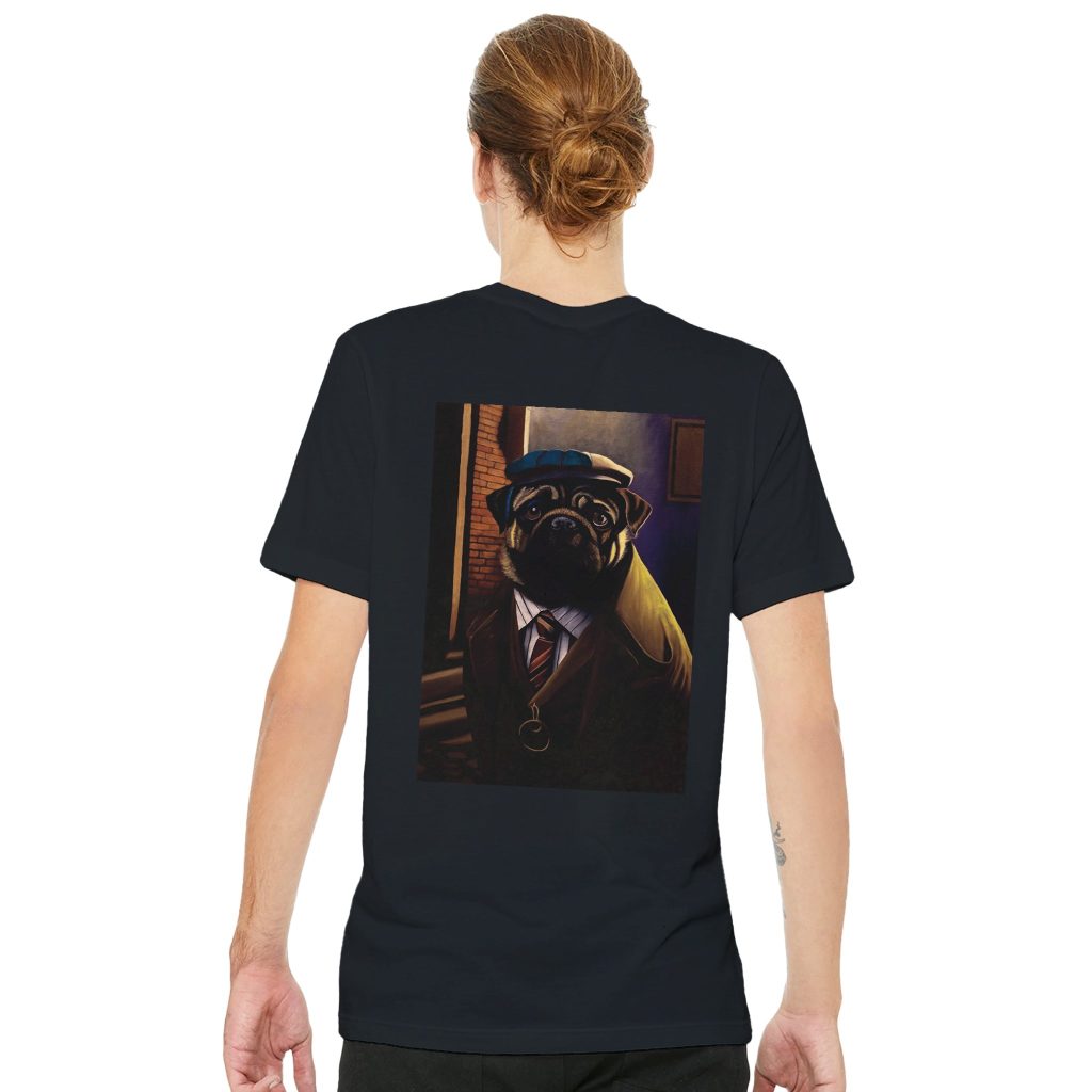 T-shirt unisexe Perdu dans la ville par Sev, motif artistique représentant une scène urbaine avec rues et lumières