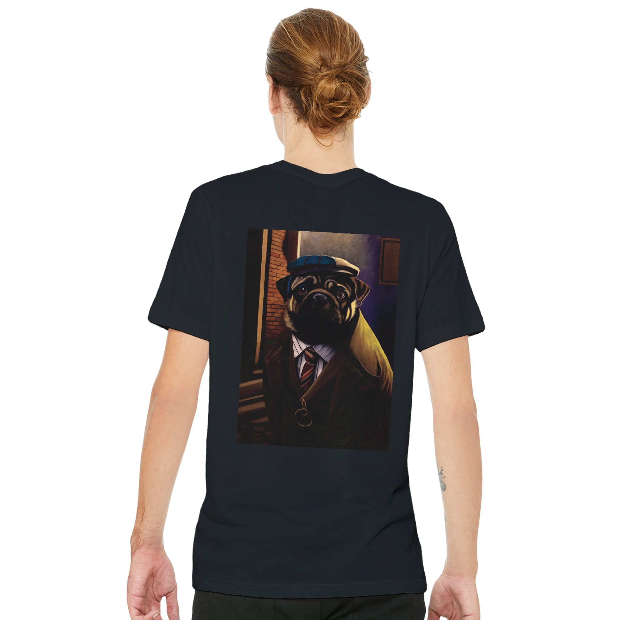 T-shirt unisexe Perdu dans la ville par Sev, motif artistique représentant une scène urbaine avec rues et lumières