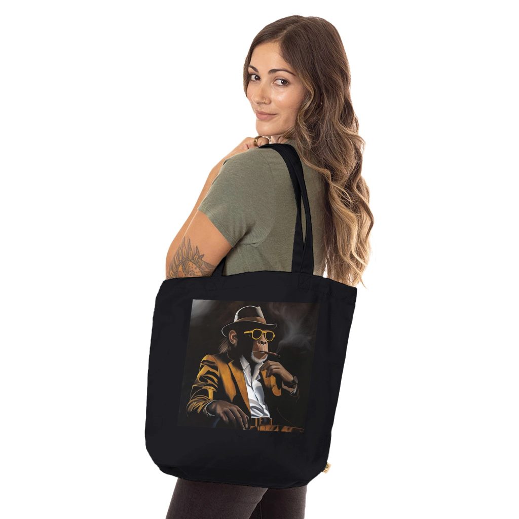 Sac fourre-tout bio L'homme ou la bête, tote bag design artistique et écologique