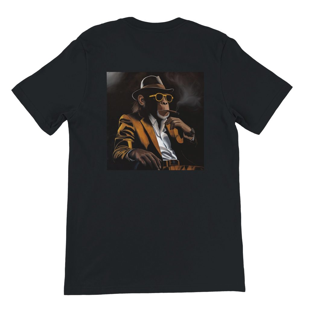 T-shirt unisexe L'homme ou la bête par Sev, motif artistique représentant la dualité entre l’homme et la bête