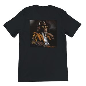 T-shirt unisexe L'homme ou la bête par Sev, motif artistique représentant la dualité entre l’homme et la bête