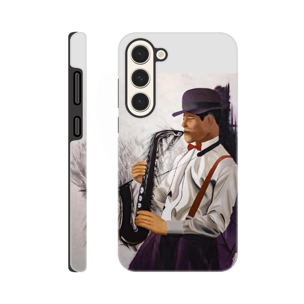 Coque résistante Samsung Éclats de musique – coque artistique jazz colorée et robuste signée Sev