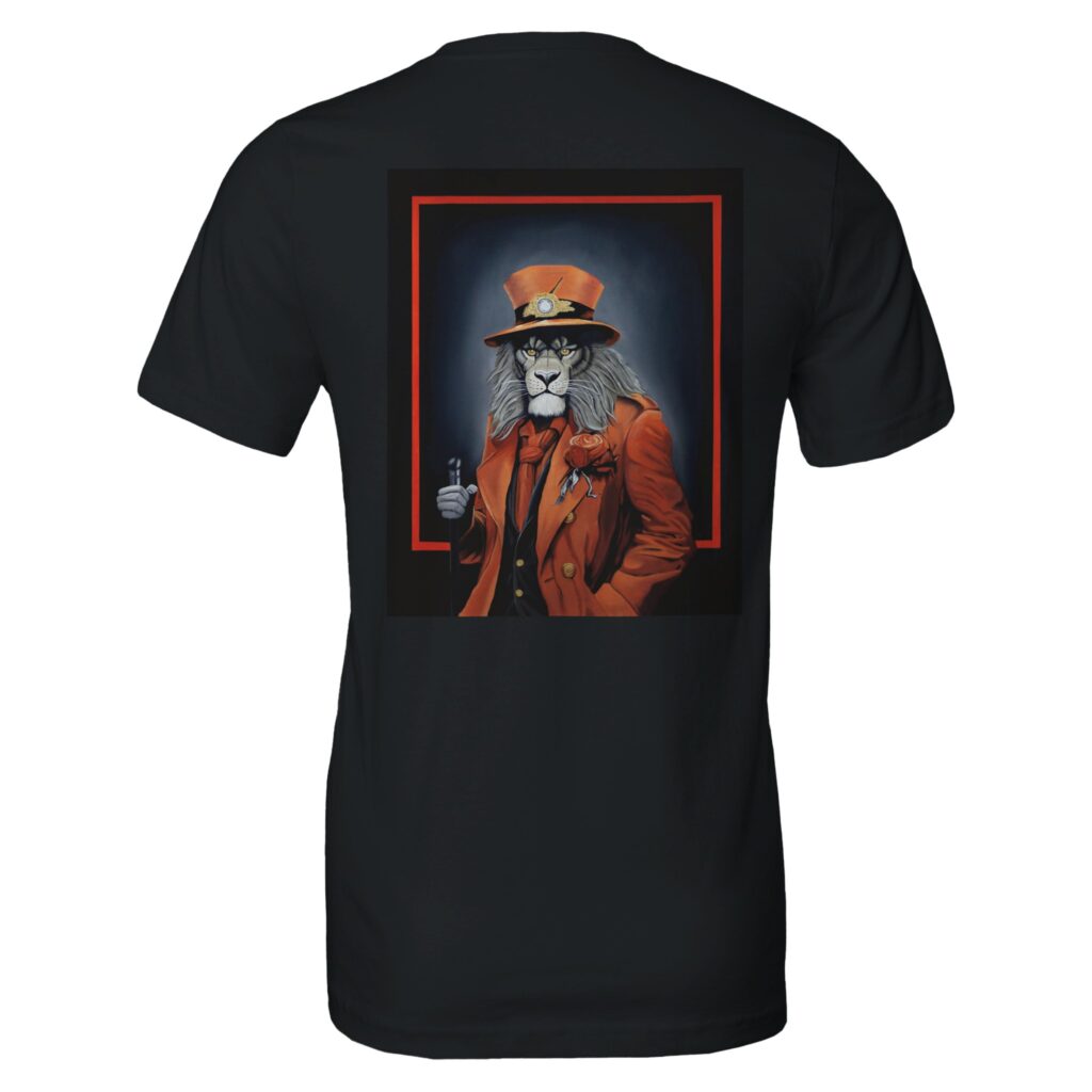 T-shirt unisexe Le regard du maître par Sev, vêtement artistique au design intense et captivant