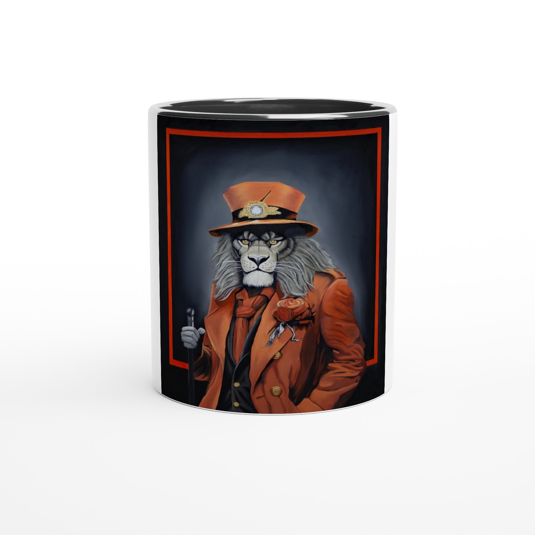 Mug céramique Le regard du maître, tasse design artistique