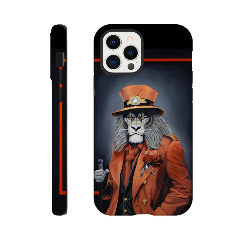 Coque résistante iPhone Le regard du maître, protection artistique et anti-choc pour smartphone